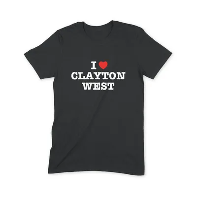I Love Clayton West T Shirt - Image 1