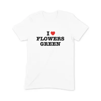 I Love Flowers Green T Shirt - Image 3