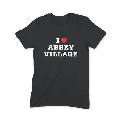 I Love Abbey Village T Shirt - Image 1