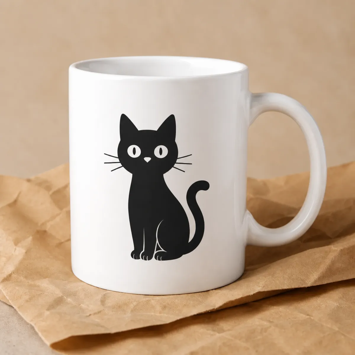 Mug Chat silhouette