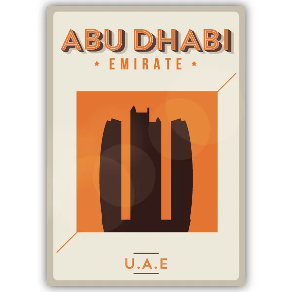 Tableau Abou Dabi - Émirats Arabes Unis - tableau décoratif Made in France