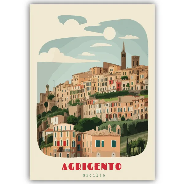 Tableau Agrigente - Sicile - tableau décoratif Made in France