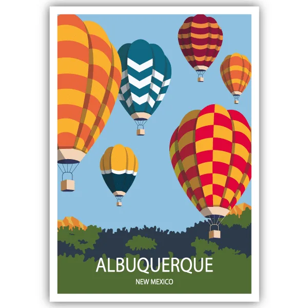 Tableau Albuquerque - Nouveau-Mexique - tableau décoratif Made in France