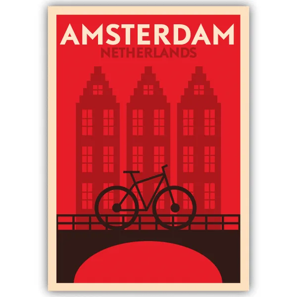 Tableau Amsterdam - Pays-Bas - tableau décoratif Made in France