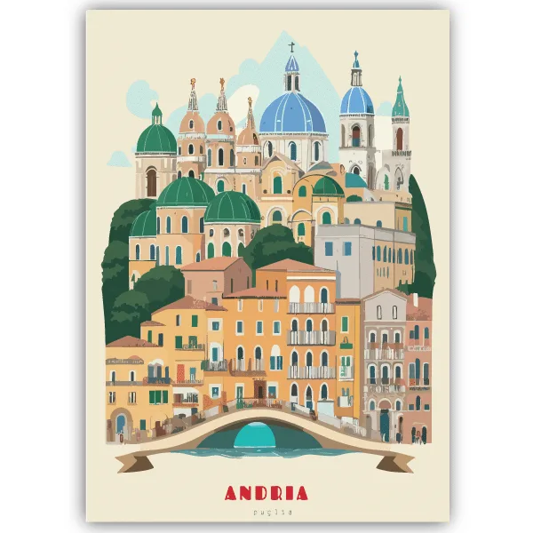Tableau Andria - Pouilles, Italie - tableau décoratif Made in France