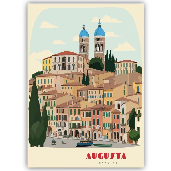 Tableau Augusta - Sicile - tableau décoratif Made in France