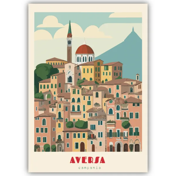 Tableau Aversa - Campanie, Italie - tableau décoratif Made in France