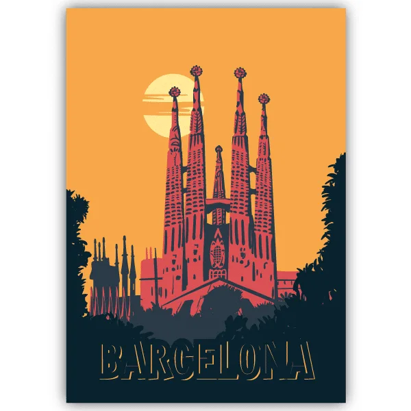 Tableau Barcelone - Espagne - tableau décoratif Made in France