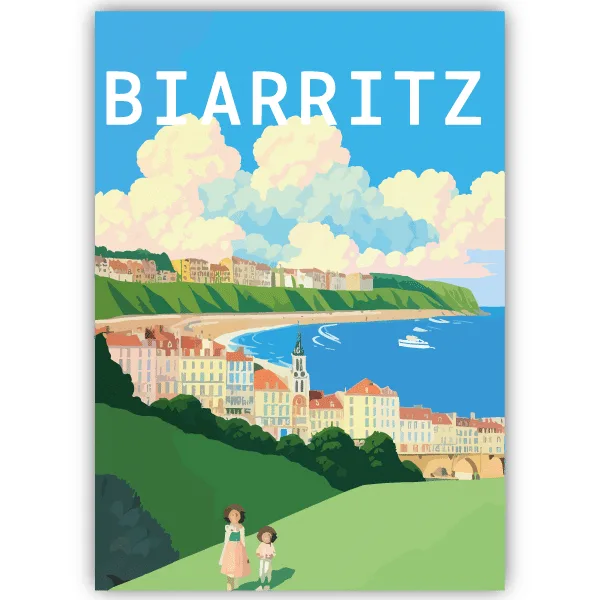 Tableau Biarritz - France - tableau décoratif Made in France