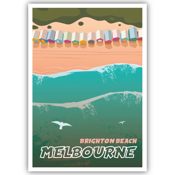 Tableau Brighton Beach - Melbourne - tableau décoratif Made in France