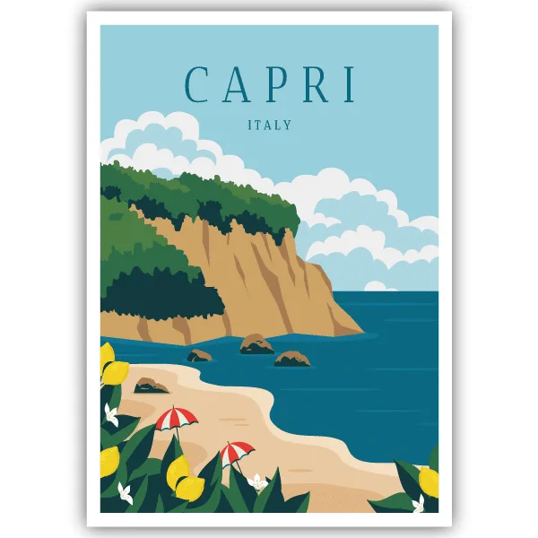 Tableau Capri - Italie - tableau décoratif Made in France