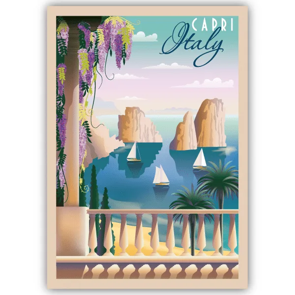Tableau Capri - Italie - tableau décoratif Made in France