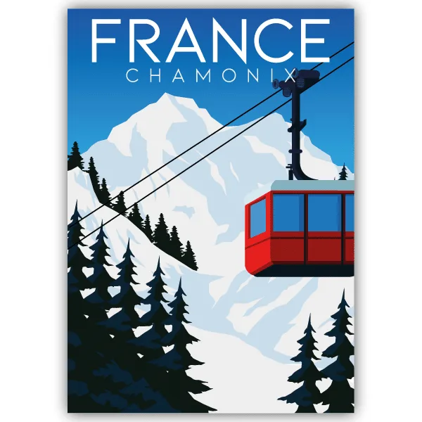 Tableau Chamonix - France - tableau décoratif Made in France