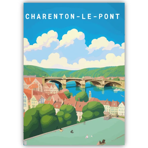 Tableau Charenton-le-Pont - France - tableau décoratif Made in France