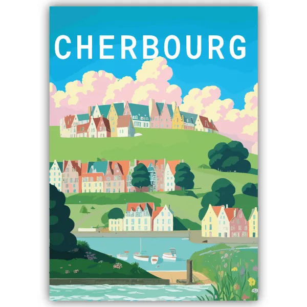 Tableau Cherbourg - France - tableau décoratif Made in France
