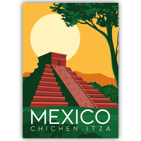 Tableau Chichén Itzá - Mexique - tableau décoratif Made in France