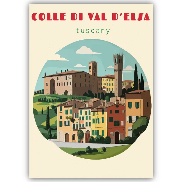 Tableau Colle di Val d’Elsa - Toscane, Italie - tableau décoratif Made in France