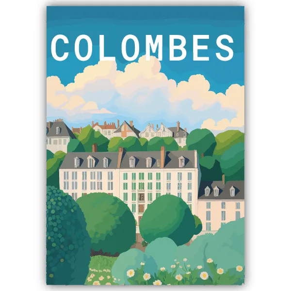 Tableau Colombes - France - tableau décoratif Made in France