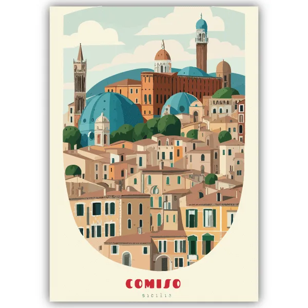 Tableau Comiso - Sicile - tableau décoratif Made in France
