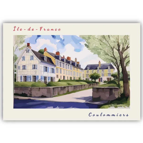 Tableau Coulommiers - France - tableau décoratif Made in France