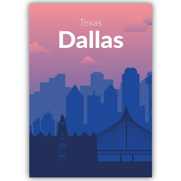 Tableau Dallas - Texas, États-Unis - tableau décoratif Made in France