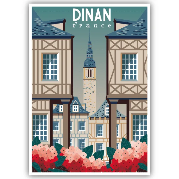 Tableau Dinan - France - tableau décoratif Made in France