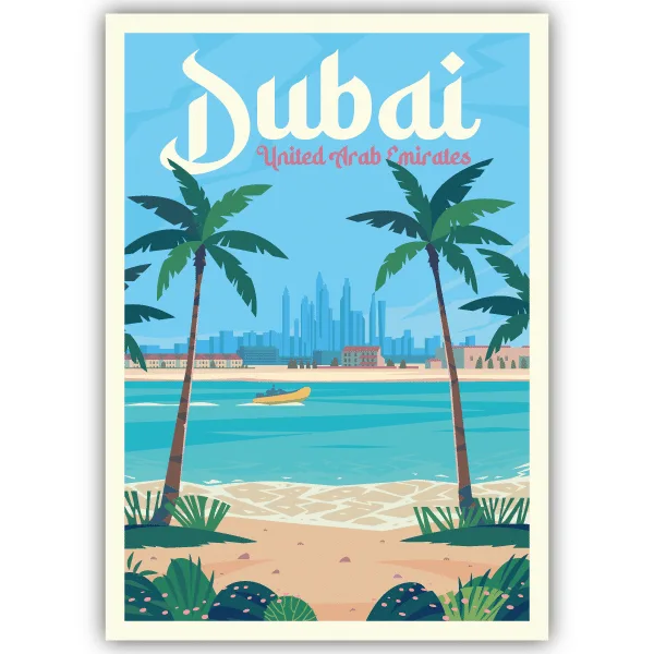 Tableau Dubaï - Émirats Arabes Unis - tableau décoratif Made in France