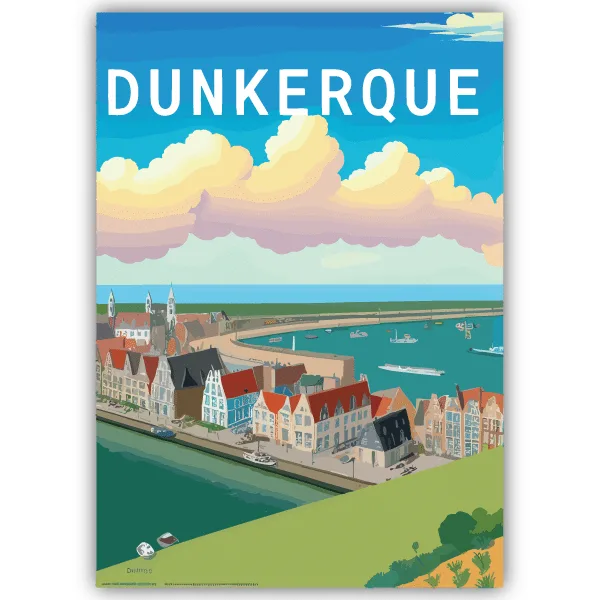 Tableau Dunkerque - France - tableau décoratif Made in France