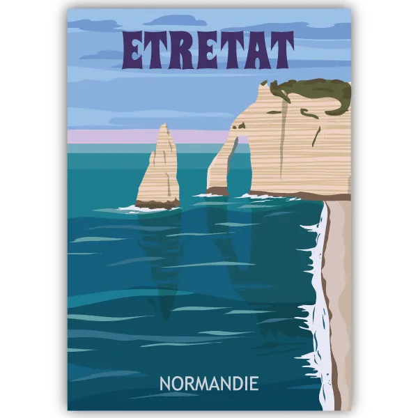 Tableau Étretat - Normandie - tableau décoratif Made in France