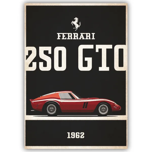 Tableau Ferrari - 250 GTO - tableau décoratif Made in France