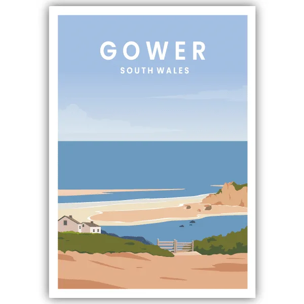 Tableau Gower - Pays de Galles Méridional - tableau décoratif Made in France