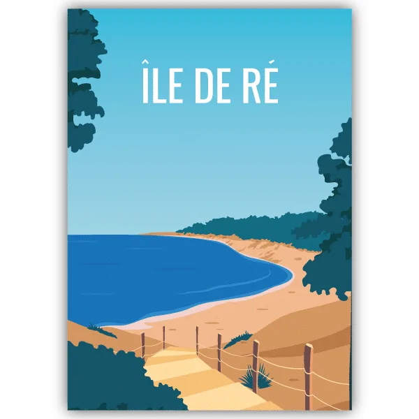 Tableau Île de Ré - France - tableau décoratif Made in France