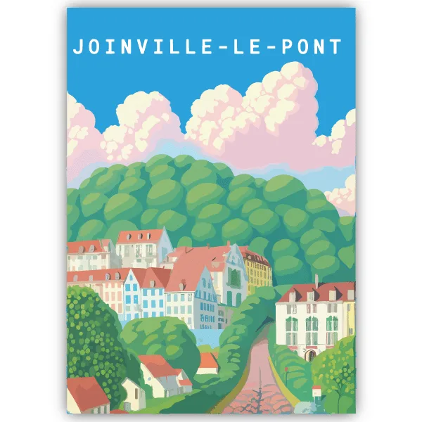 Tableau Joinville-le-Pont - France - tableau décoratif Made in France