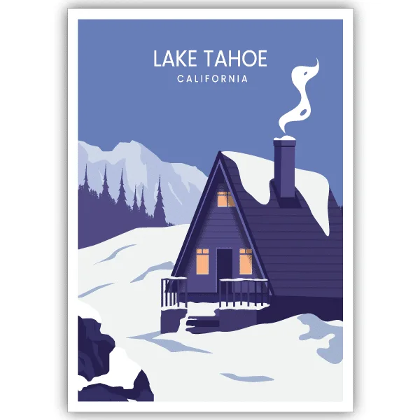 Tableau Lac Tahoe - Californie - tableau décoratif Made in France