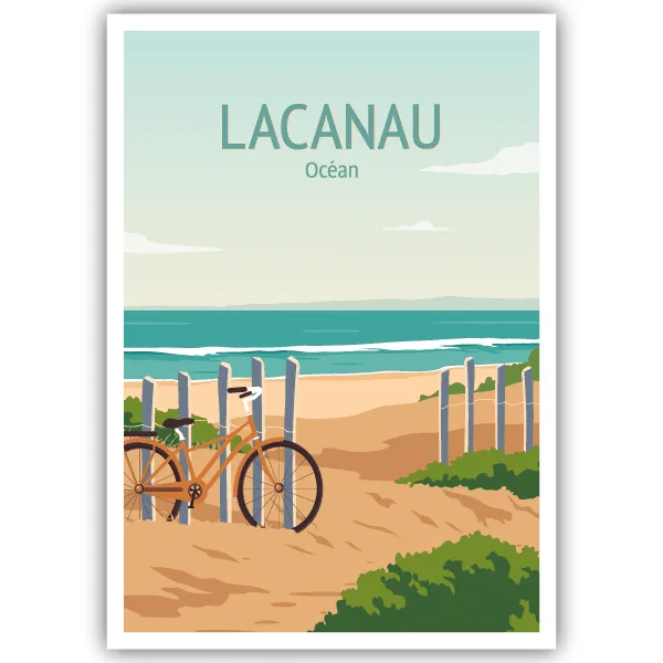 Tableau Lacanau Océan - France - tableau décoratif Made in France