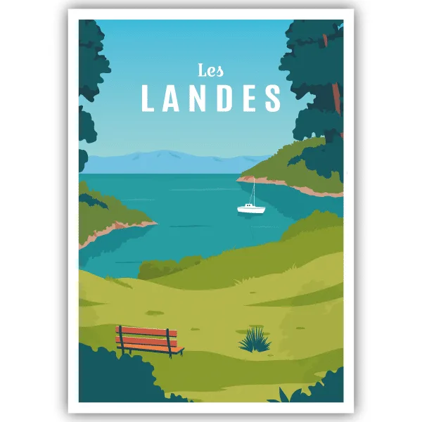 Tableau Les Landes - France - tableau décoratif Made in France