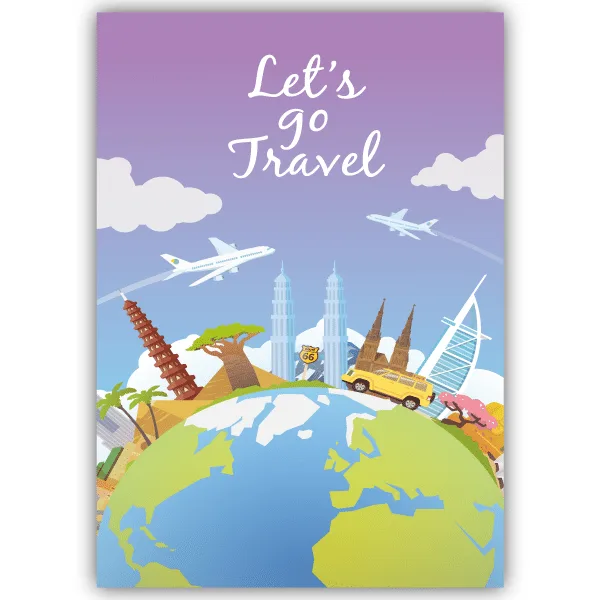 Tableau Let’s Go Travel - tableau décoratif Made in France