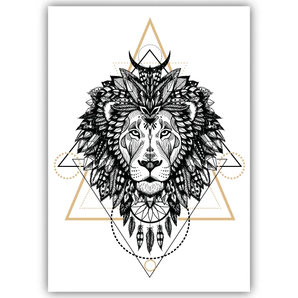 Tableau Lion Indien - tableau décoratif Made in France