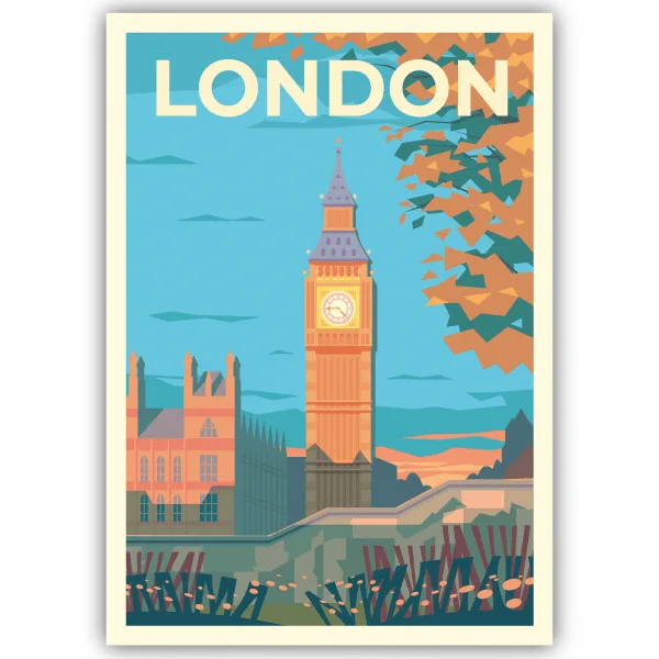 Tableau Londres - Angleterre - tableau décoratif Made in France