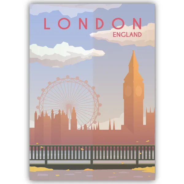 Tableau Londres - Angleterre - tableau décoratif Made in France