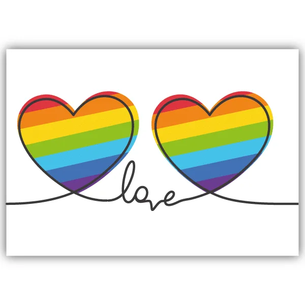 Tableau Love - Cœurs LGBT - tableau décoratif Made in France
