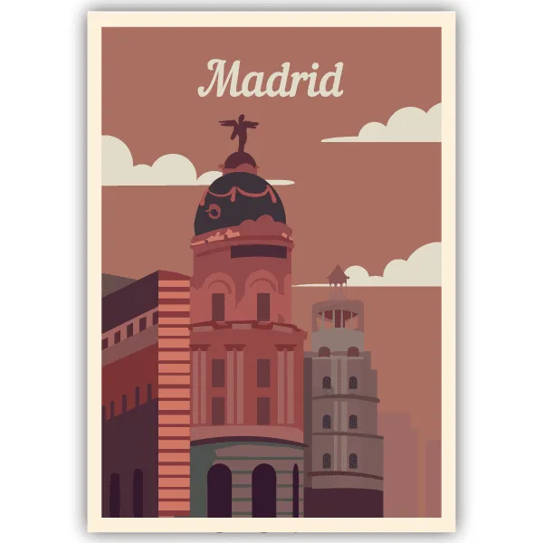 Tableau Madrid - tableau décoratif Made in France