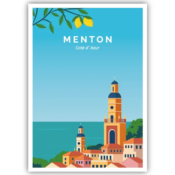 Tableau Menton - tableau décoratif Made in France