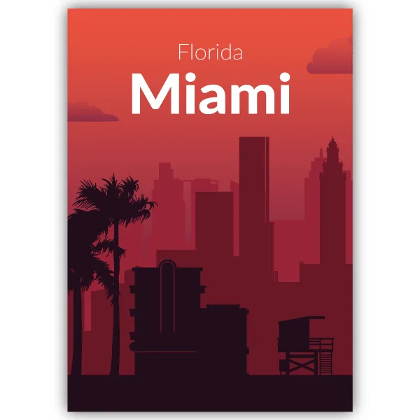 Tableau Miami - Floride - tableau décoratif Made in France