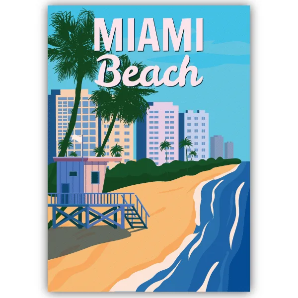 Tableau Miami Beach - tableau décoratif Made in France
