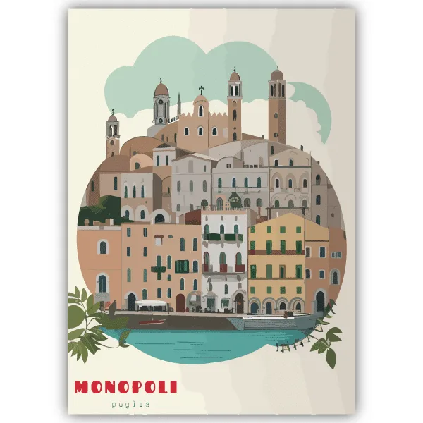 Tableau Monopoli - Pouilles - tableau décoratif Made in France