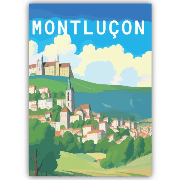 Tableau Montluçon - France - tableau décoratif Made in France
