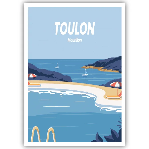 Tableau Mourillon - Toulon - tableau décoratif Made in France