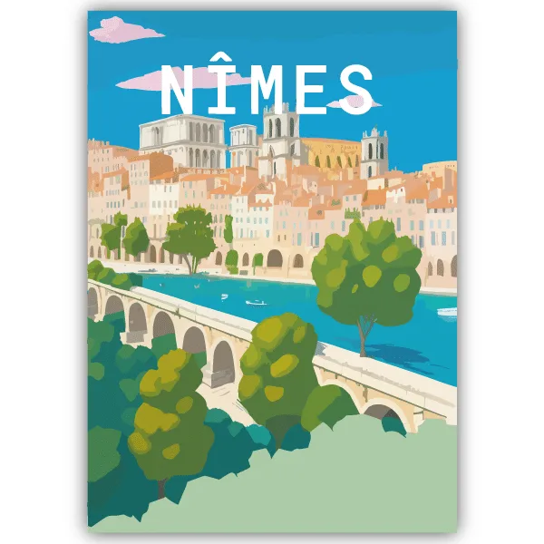 Tableau Nîmes - France - tableau décoratif Made in France