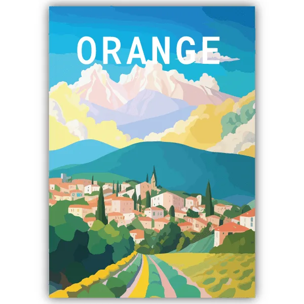 Tableau Orange - France - tableau décoratif Made in France